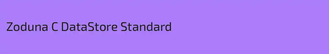 Zoduna C DataStore Standard